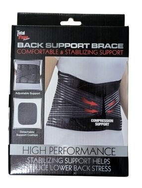 Back Support Brace - Black - Compression Support